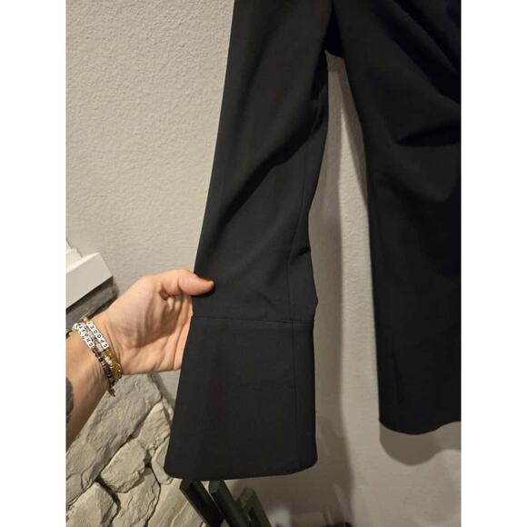 Cinq à Sept McKenna Knot Front Midi Dress Black Size 4 Long Sleeve - Picture 2 of 9